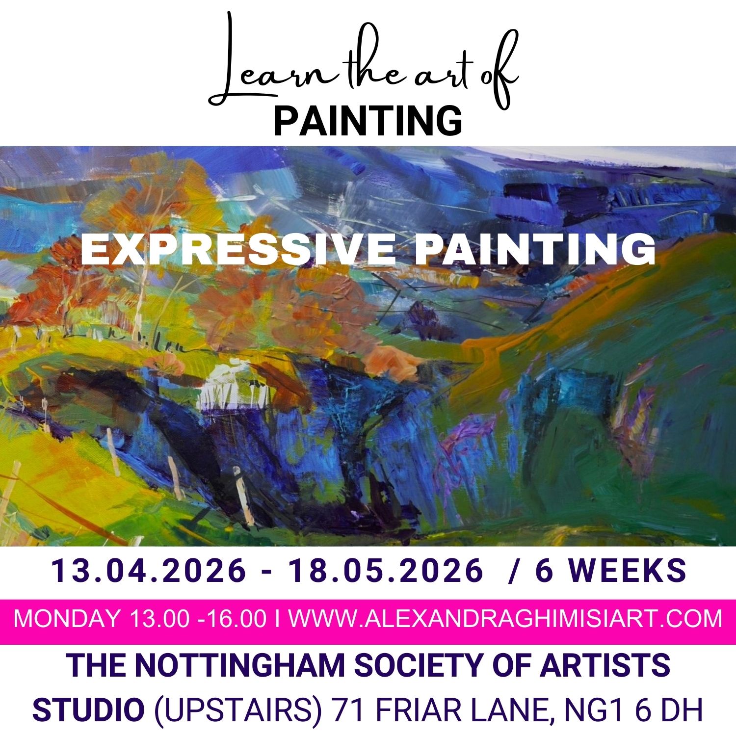 Expressive painting in Acrylics