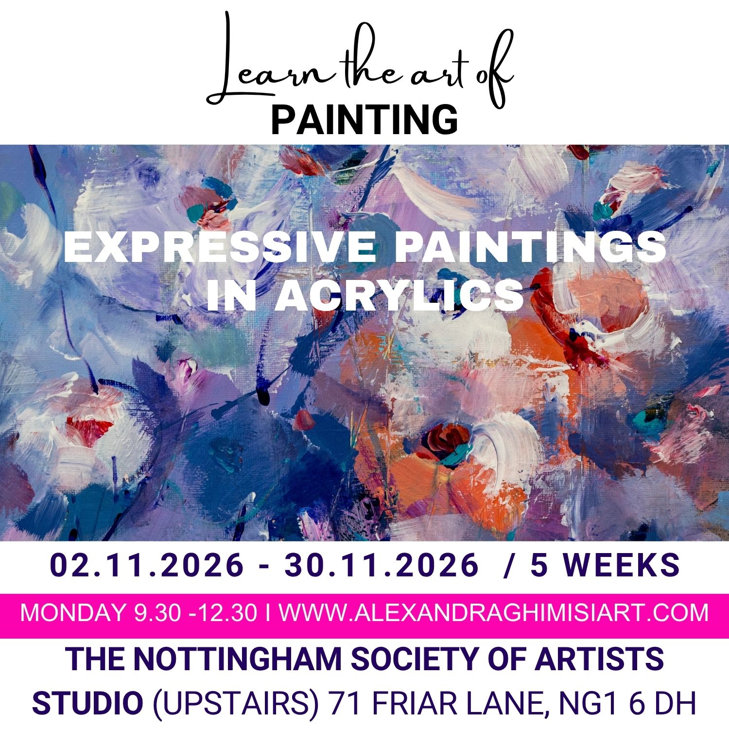 Expressive paintings in Acrylics